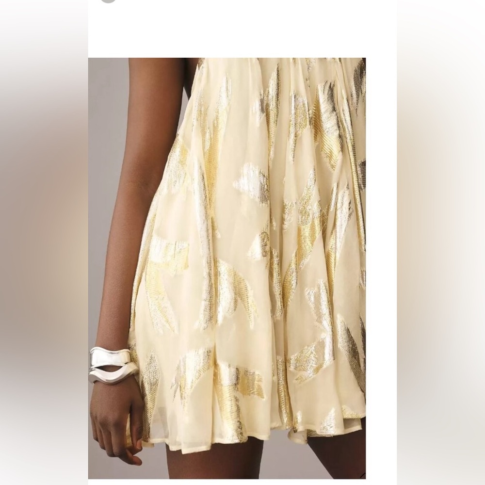 Anthropologie Pinnacle by Shruti Sancheti Sheer Halter Swing Dress Sold Out sz L - Picture 4 of 16